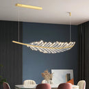GobekUsa Leaf Shaped Golden Chandelier for Living Room, Dining Room, Kitchen, and Coffee Shop