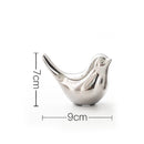 GobekUsa Golden Silver Bird Figurines Modern Ceramic Statues - Home Decor Wedding Gifts