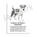 GobekUsa Dog Breed Poetry Poster Collection: Vizsla, Pomeranian, Manchester Terrier, and More