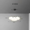 GobekUsa Glass Ball LED Pendant Light for Home Decor, Nordic Style Chandelier for Living Room