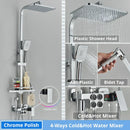 GobekUsa Digital Display Thermostatic Shower Faucet Set with Rain Shower Head
