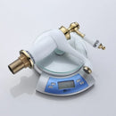GobekUsa High Quality White Ceramic Basin Faucet with Golden Finish