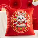 GobekUsa Christmas Elk Pillowcase 45x45cm Farmhouse Red Letter Design