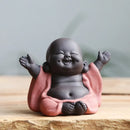 GobekUsa Ceramic Maitreya Buddha Statue Tea Sculpture Figurine Craft Display Ornament