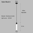 Minimalist White Linear Pendant Light In Aluminum