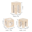 GobekUsa Hand-Carved Travertine Coffee Table Cabinet for Home Decor