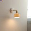 GobekUsa Ceramic LED Wall Light with Knob Switch, Nordic Modern Design for Bedroom and Bathroom