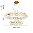 GobekUsa Crystal Chandelier Flower Luxury Round Rings Hang Lamp for Indoor Spaces