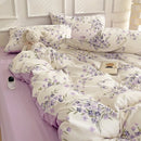 GobekUsa Cartoon Heart Plant Floral Print 3Pcs Set (Duvet Cover + Pillowcases)