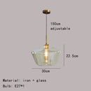 GobekUsa Gray Amber Glass Pendant Lamp for Home and Office Lighting