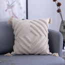 GobekUsa Lace Tassel Cushion Tufted Sofa Pillowcase for Office Chair Pad