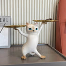 GobekUsa Cat Tray Sculpture Home Decor Statues Office Table Desk Accessorie Storage