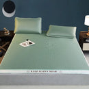 GobekUsa 1800D Cooling Fibres Bed Mat & Pillowcases Set for Summer Nights