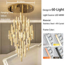 GobekUsa Large Crystal Luxury Chandelier for Living Room Dining Hall Stair Suspension