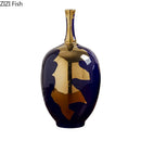 GobekUsa Gold Ceramic Vase | Modern Design | Desk Decor | Shiny Porcelain | Floral Vases
