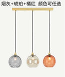 Nordic Water Grain Colored Glass Globe Pendant Light