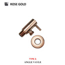 GobekUsa Brass Triangle Valve Black Hot Cold Water Angle Faucet