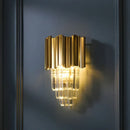 GobekUsa Gold Crystal Wall Lamp with LED Light for Home Lighting Fixtures