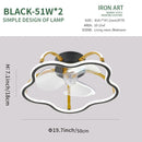 GobekUsa LED Ceiling Fan with Remote Control, Modern Silent Lighting Fixture for Bedroom and Dining Room