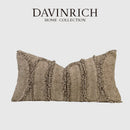 GobekUsa Chestnut Brown Wabi Sabi Lumbar Pillow Case with Heavy Texture