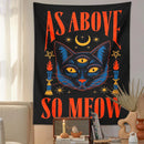 GobekUsa Cat Tarot Tapestry Wall Hanging Moon Star Room Decoration