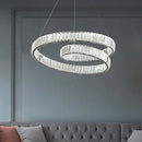 GobekUsa Crystal LED Pendant Lights: Modern Luxury Chandelier for Living and Dining Rooms