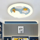 GobekUsa Kids Ceiling Light: Minimalist Pink Blue Lamp for Bedroom or Living Room