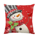 GobekUsa Christmas Santa Claus Linen Pillowcase - Sofa Cushion Cover, Decorative Living Room Pillow Cover