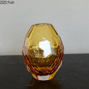 GobekUsa Amber Glass Vase for Desk Decoration and Floral Arrangement