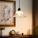 GobekUsa Glass Wood LED Pendant Lights: Modern Nordic Style Hanging Lamp for Bedroom and Balcony