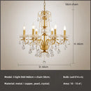 GobekUsa Crystal Pendant Chandelier Foyer Light Luxury Candle Design Led Lamparas