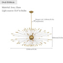 GobekUsa Dandelion Golden Ball Chandelier - Nordic Postmodern Bedroom Dining Room Decor