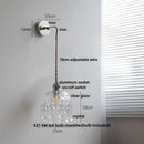 GobekUsa Clear Glass LED Wall Sconce Pull Chain Modern Light Fixtures