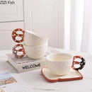 GobekUsa Alkali Water Biscuit Mug Ceramic Teacup & Saucer Set