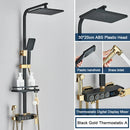 GobekUsa Black 4-Way Digital Shower System with Rainfall Head and Bidet