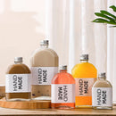 GobekUsa Clear Glass Beverage Bottles: Reusable for Juicing, Smoothies, Kombucha, Tea, Milk, and Wine