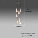 GobekUsa Elegant White Glass Cup Chandeliers for Luxe Living Room