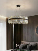 GobekUsa Crystal Chandelier Round Light Fixture for Luxury Living Room Décor