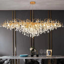GobekUsa Gloss Light Luxury Crystal Ceiling Chandelier for Living Room & Dining Room
