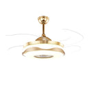 GobekUsa 42" Gold Bluetooth Ceiling Fan Light with Remote & RGB Color Control