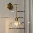 GobekUsa Green Glass Knob Switch LED Wall Lights for Kitchen, Bedroom, Living Room
