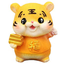 GobekUsa Lucky Tiger Figurine | New Year Fortune Symbol Home Decor Miniature