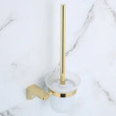 GobekUsa Gold Bathroom Hardware Set: Towel Rack, Shelf, Paper Holder, Towel Holder, Toilet Brush Holder