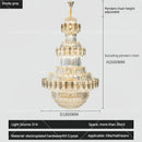 GobekUsa Crystal Chandelier: Villa High Living Room Luxury Lighting