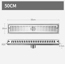 GobekUsa Black Stainless Steel Floor Drain for Toilet Shower Room, Large Overflow, Odorproof, Rectangle
