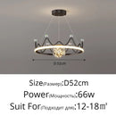 GobekUsa LED Gypsophila Chandelier for Modern Living Room Decor - Crown Ceiling Pendant Light