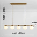 GobekUsa Glass Ball Chandelier LED Hanging Lamp Modern Nordic Style Pendant Light