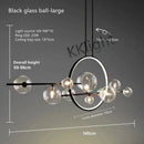 GobekUsa Glass Bubble Chandelier: Modern Nordic LED Pendant Lighting for Dining Room & Kitchen