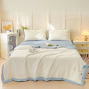 GobekUsa Jacquard Summer Cool Blanket: Light & Breathable Comforter for Double & Single Beds