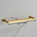 GobekUsa Gold Bathroom Hardware Set: Robe Hook, Towel Rail, Shelf, Tissue Holder